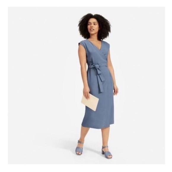 Everlane GoWeave Sleeveless Wrap Dress - Picture 2 of 9